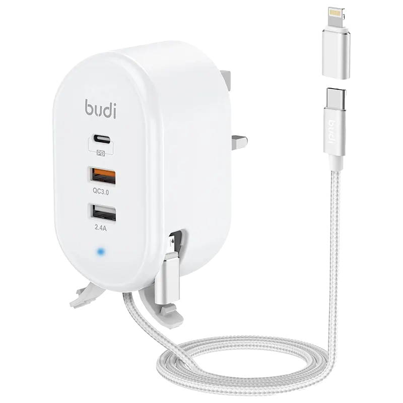 Budi AC361TL 27W adapter with 1.2m cable Mascom International.webp